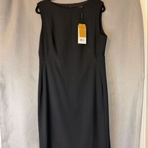 Chic Black Sleeveless Midi Dress. NWT